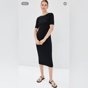 New Vince Lucila Black Leather Toe-Ring Flat Sandals Sz 7M $295